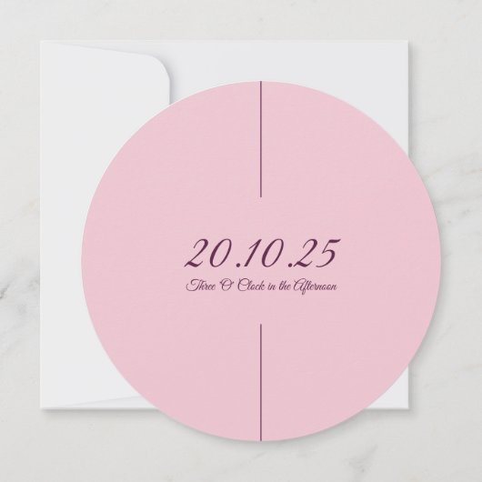 Paarse Bloemenring Huwelijksuitnodiging Kaart (Achterkant)