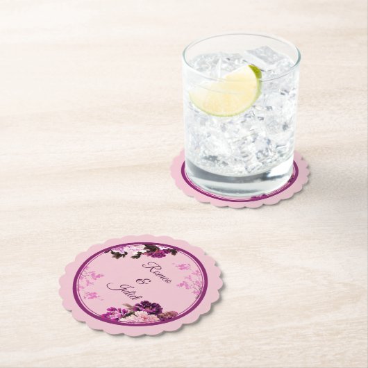 Paarse Bloemenring Trouwring Onderzetter (Insitu)