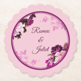 Paarse Bloemenring Trouwring Onderzetter