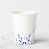 Paarse bloemensample voor bruiloftsfavorieten papieren bekers (Rechts)