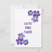 Paarse bloemensave-the-datekaart save the date (Voorkant)