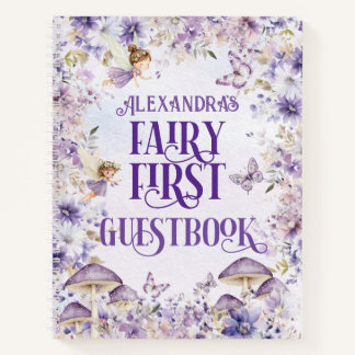 Paarse Bloemenschilderij Eerste Gastboek Deluxe Notitieboek