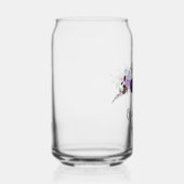 Paarse bloemenscript bruidsmeisje aandenken blikvorm glas (Rechts)