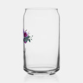 Paarse bloemenscript bruidsmeisje aandenken blikvorm glas (Links)