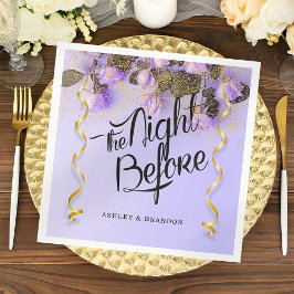 Paarse Bloemenservetten voor de Proefbruiloft Servet