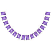 Paarse bloemenslingervlag vlaggetjes (Alle)