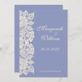 Paarse Bloemensluiers Save The Date Kaart (Voorkant / Achterkant)