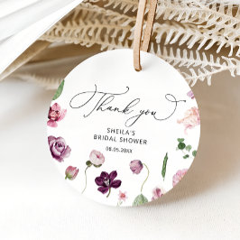 Paarse bloementjes voor Vrijgezellenfeesten Bedankjes Labels