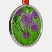 Paarse bloementuin metalen ornament (Rechts)