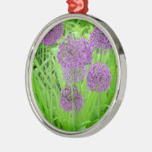 Paarse bloementuin metalen ornament (Links)