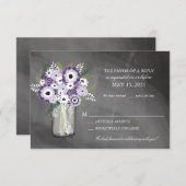 Paarse Bloementuin Schoolbord Mason Pot | RSVP (Voorkant / Achterkant)