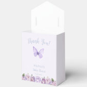 Paarse Bloemenvlinder Baby shower Dank u Bedankdoosjes (Open)