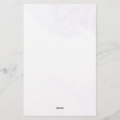 Paarse Bloemenvlinder zeg niet Baby shower spel Briefpapier (Achterkant)