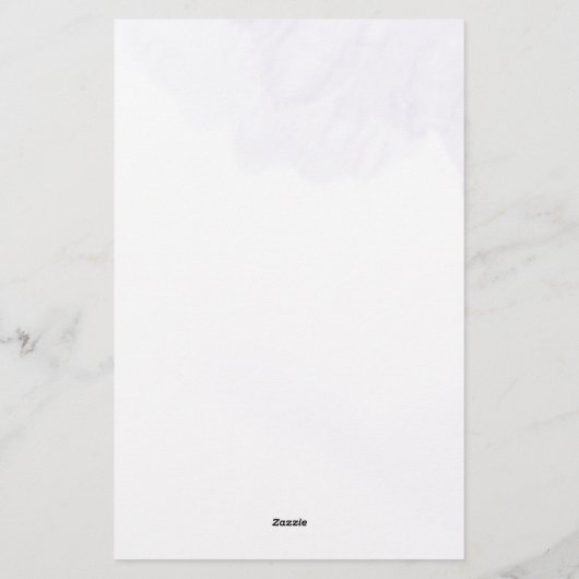 Paarse Bloemenvlinder zeg niet Baby shower spel Briefpapier (Achterkant)