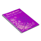 Paarse Bloemenvlinders Brieven aan Mijn Dochter Notitieboek (Rechterzijde)