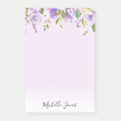 paarse bloemetjes gepersonaliseerd artikel post-it® notes (Voorkant)