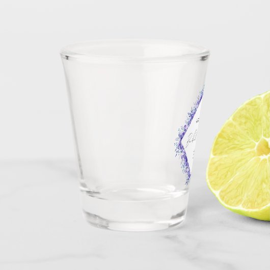 Paarse Bloemetuin Bruidsdouche Shot Glas (Links)