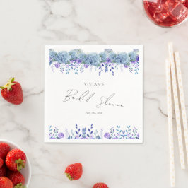 Paarse bloemetuin bruiloft brunch  servet