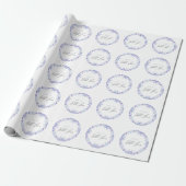 Paarse Bloemetuin Bruiloftsshower Bedankt Cadeaupapier (Uitgerold)