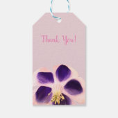Paarse bloemfoto Aangepaste geschenk Labels Cadeaulabel (Achterkant)