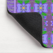 Paarse bloemig dessin muiskleed muismat (Hoek)