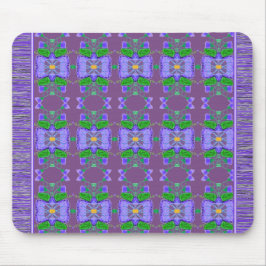 Paarse bloemig dessin muiskleed muismat