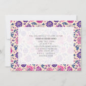 Paarse bloemige allround feest decoratie kaart (Voorkant)