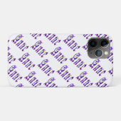 Paarse Bloemige Anne Naam,  Case-Mate iPhone Case (Achterkant (horizontaal))