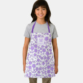 paarse bloemige apron met monogram schort (Insitu)