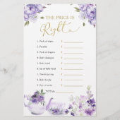 Paarse bloemige baby shower thee De prijs is goed (Voorkant)