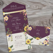 Paarse Bloemige Boho Chic Bruiloft