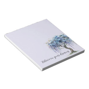 Paarse Bloemige Boom Notitieblok