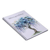 Paarse Bloemige Boom Notitieboek (Rechterzijde)