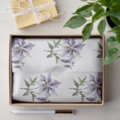 Paarse bloemige botanische wilde bloem tissuepapier (Geschenk)