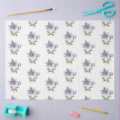 Paarse bloemige botanische wilde bloem tissuepapier (Craft)