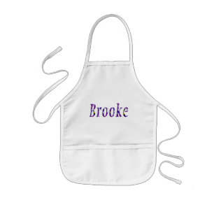 Paarse Bloemige Brooke Naam, Kinder Schort