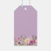 Paarse Bloemige Bruidsfeest Bedankkaartjes Cadeaulabel (Achterkant)