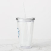 Paarse Bloemige Bruiloftsdouche Acryl Drinkbeker (Links)