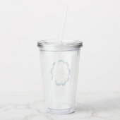 Paarse Bloemige Bruiloftsdouche Acryl Drinkbeker (Achterkant)