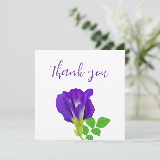 Paarse Bloemige Cadeaupapier (Staand voorkant)