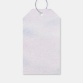 Paarse Bloemige Dank Je Veel Fee Cadeaulabel (Achterkant)