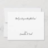 Paarse Bloemige Dankjewel Bedankkaart (Achterkant)