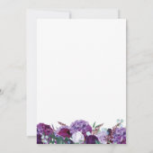 Paarse Bloemige Elegante Geometrische Save the Dat Save The Date (Achterkant)