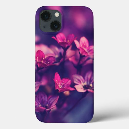 paarse bloemige esthetische iPhone 13 hoes. Case-Mate iPhone Case (Achterkant)