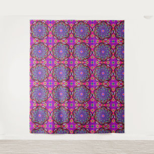 Paarse Bloemige Fantasie Boho Schoonheid Wandkleed