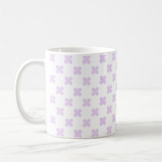 Paarse Bloemige Geometrische Naadloze Patroon Koffiemok