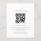 Paarse Bloemige Geometrische Script QR Code Huweli (Achterkant)
