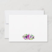 Paarse Bloemige Geometrische Trouw Dankkaart Bedankkaart (Achterkant)