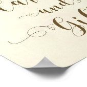 paarse bloemige ivoor trouwfeest kaarten en cadeau poster (Hoek)