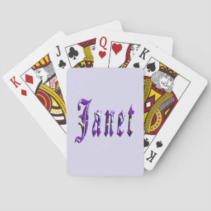 Paarse Bloemige Janet Naam, Pokerkaarten